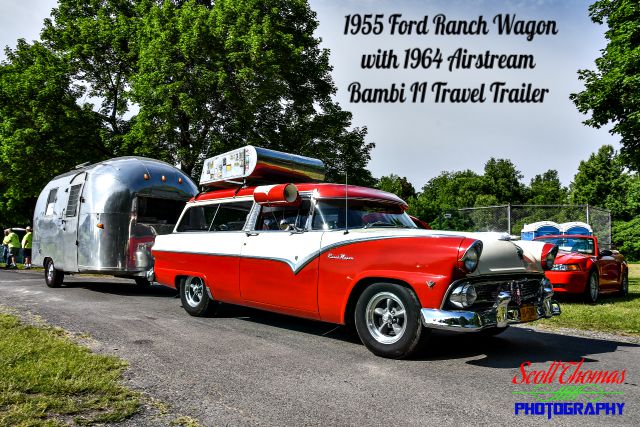 1955 Ford Ranch Wagon and 1964 Airstream Bambi II Travel Trailer